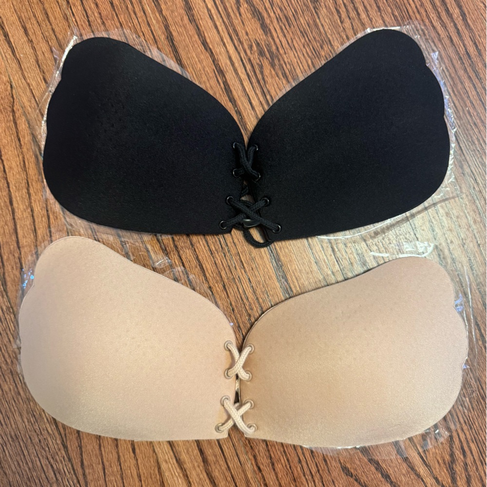 Adhesive Strapless Silicone Bra - Black & Nude